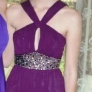 Dark Purple Empire Prom Gown